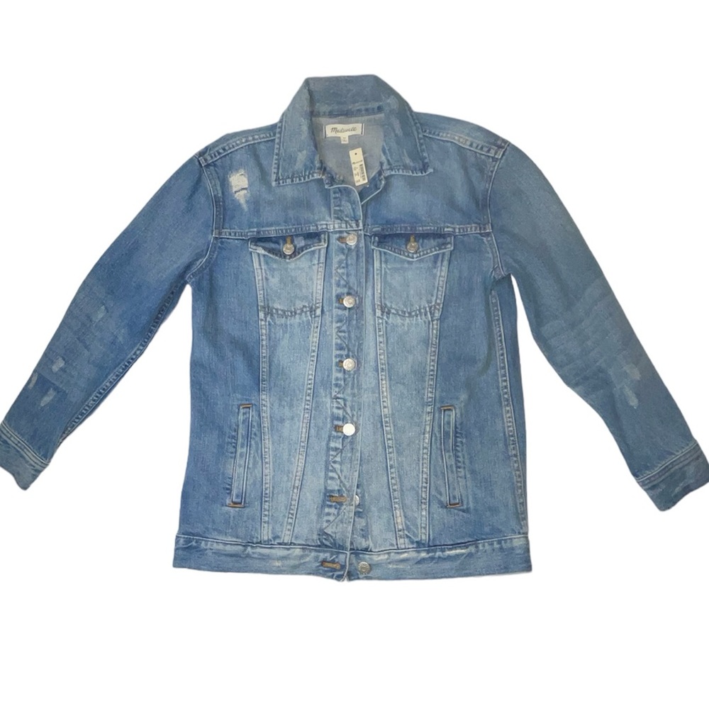 Madewell Classic Distressed Jean Jacket Womens Size XS Brand New with tags